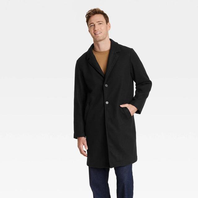 Mens Heavyweight Overcoat - Goodfellow & Co Black XL Product Image