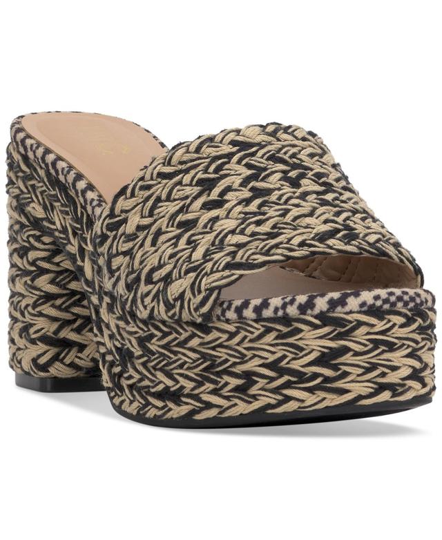 I.n.c. International Concepts Womens Hazila Espadrille Slide Wedge Sandals, Created for Macys - Black Product Image