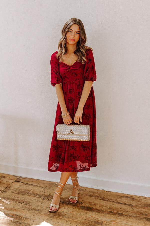 Merlot Muse Velvet Burnout Midi Product Image