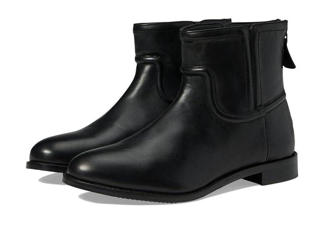 Johnston & Murphy Darby Back Zip Bootie (Black Calfskin) Women's Shoes Product Image