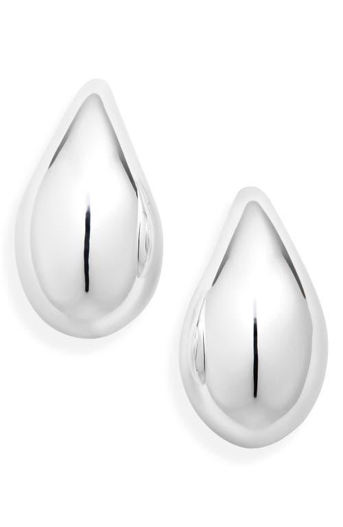 Womens Large Sterling Silver Teardrop Earrings Product Image