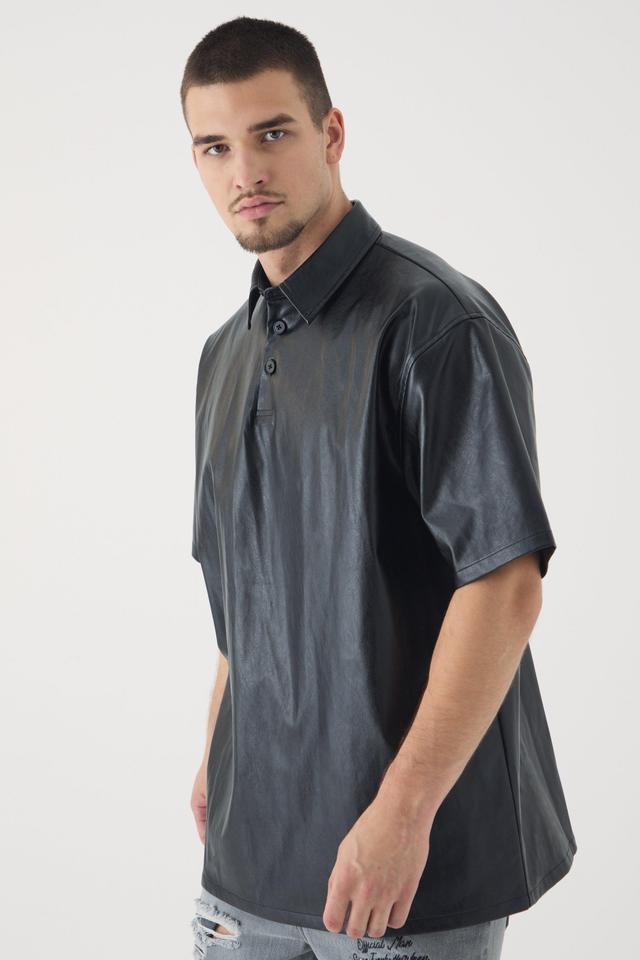 Tall Oversized Rugby Polo Shirt | boohooMAN USA Product Image