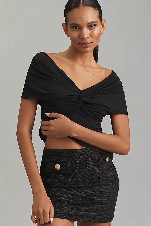 By Anthropologie Gathered Off-The-Shoulder Top Product Image