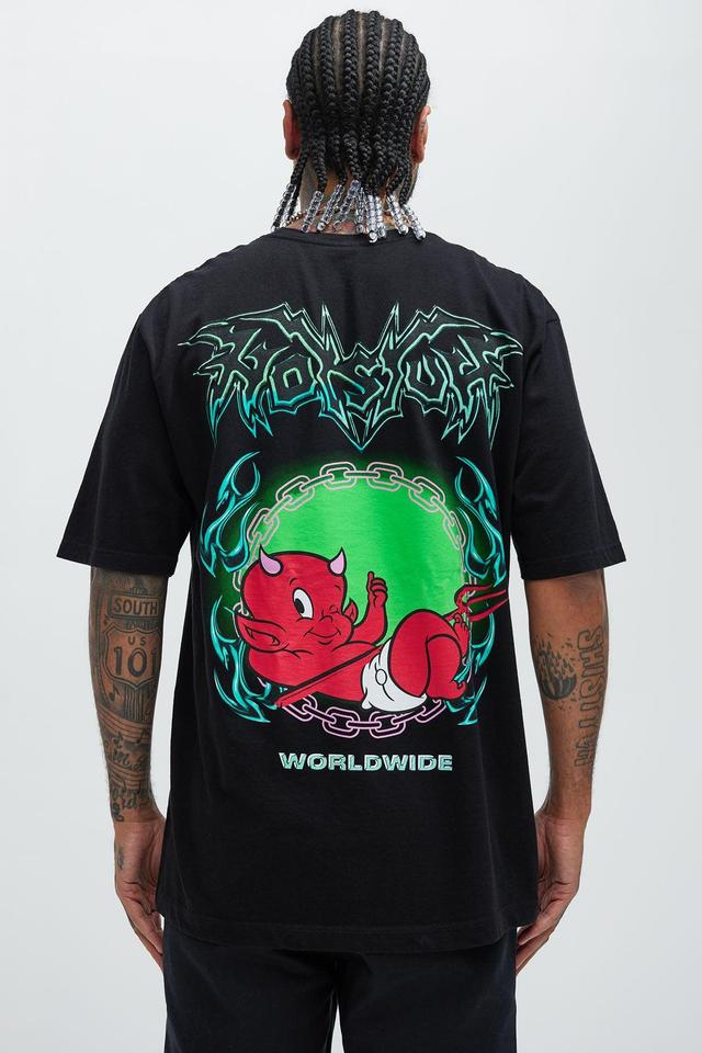 Hot Stuff Worldwide Oversized Short Sleeve Tee - Black Product Image