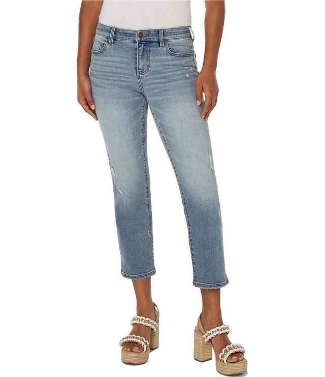 Liverpool Los Angeles Kennedy Mid Rise Straight Leg Crop Jeans Product Image