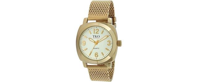 Tko Womens Gold Milano Boyfriend Watch Tone Mesh Bracelet - Gold Product Image