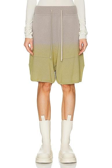 Rick Owens X Moncler Long Boxer Short in Beige Product Image