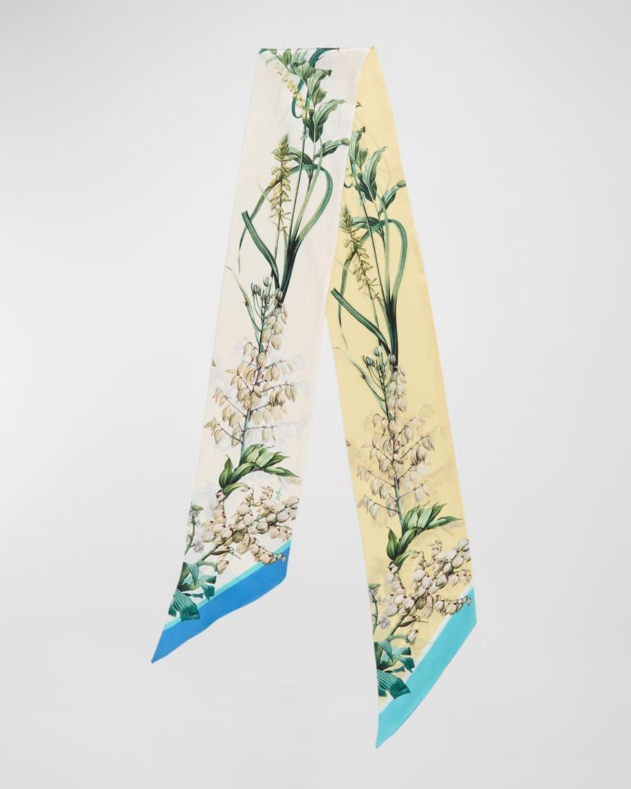 Valentina Silk Twill Skinny Scarf  Product Image