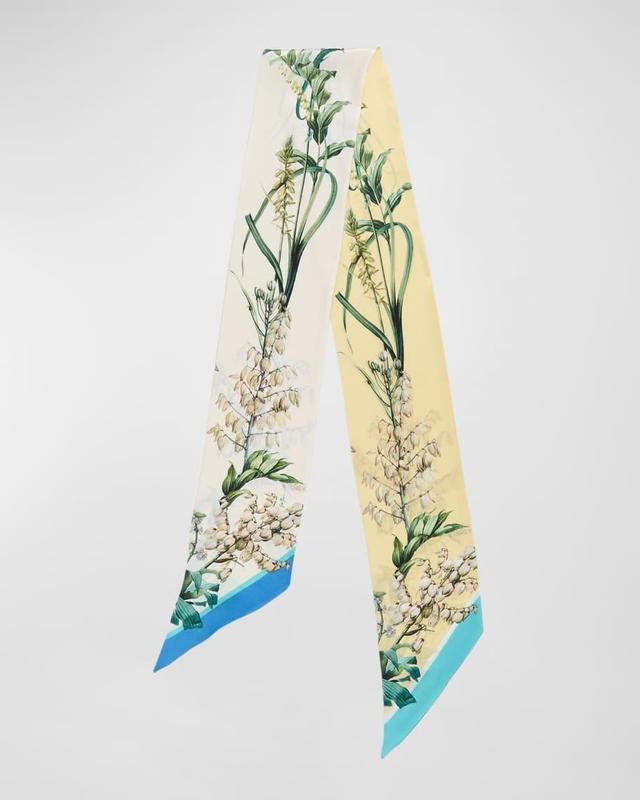 Valentina Silk Twill Skinny Scarf  Product Image