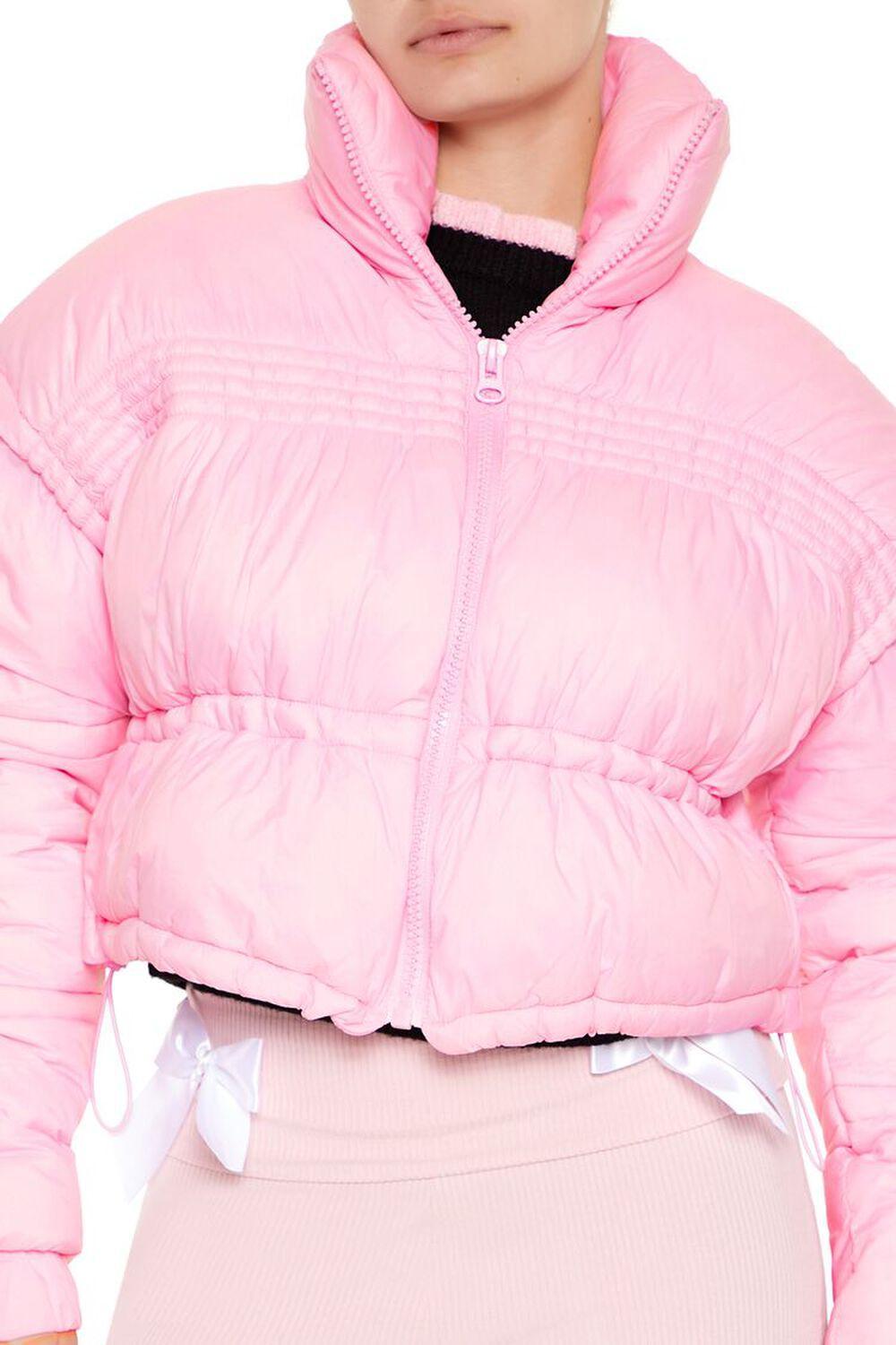 Drawstring Cropped Puffer Coat | Forever 21 Product Image