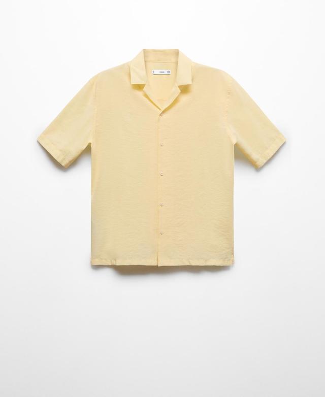 Mango Mens Bowling Collar Modal Shirt Product Image