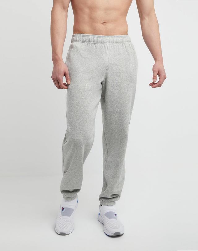 Mens Champion Powerblend Sweatpants, Cinched Hem, C Logo (Big & Tall) Black 2XB Product Image