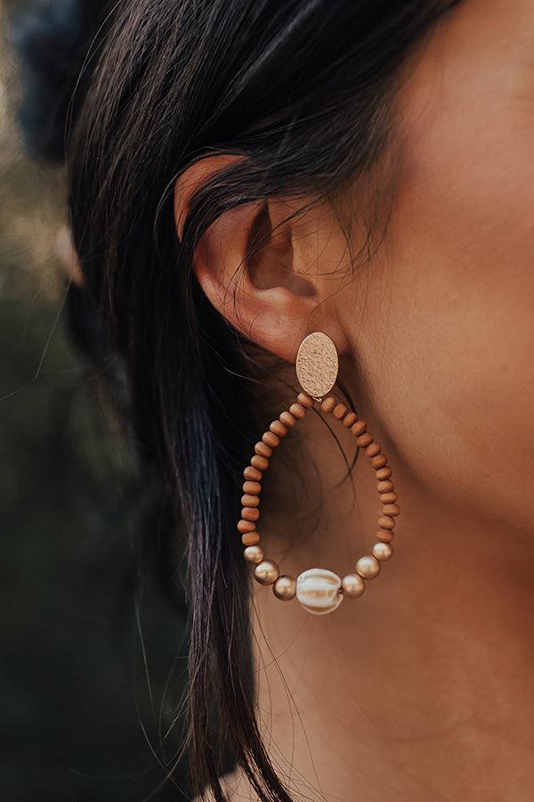 The Abigail Earrings In Camel Product Image