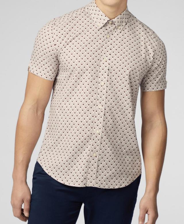 Ben Sherman Mens Block Geo Print Short Sleeve Shirt Product Image