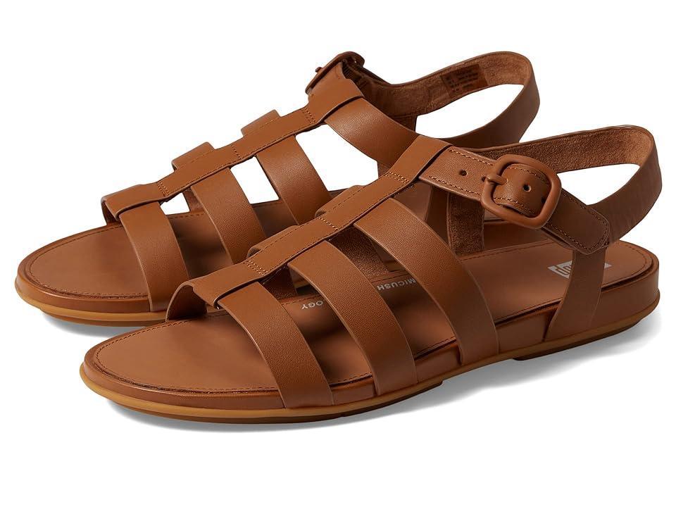 FitFlop Gracie Rubber-Buckle Leather Fisherman Sandals (Light ) Women's Shoes Product Image