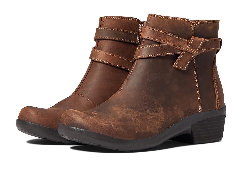 Clarks Angie Spice (Dark Tan Leather) Women's Boots Product Image