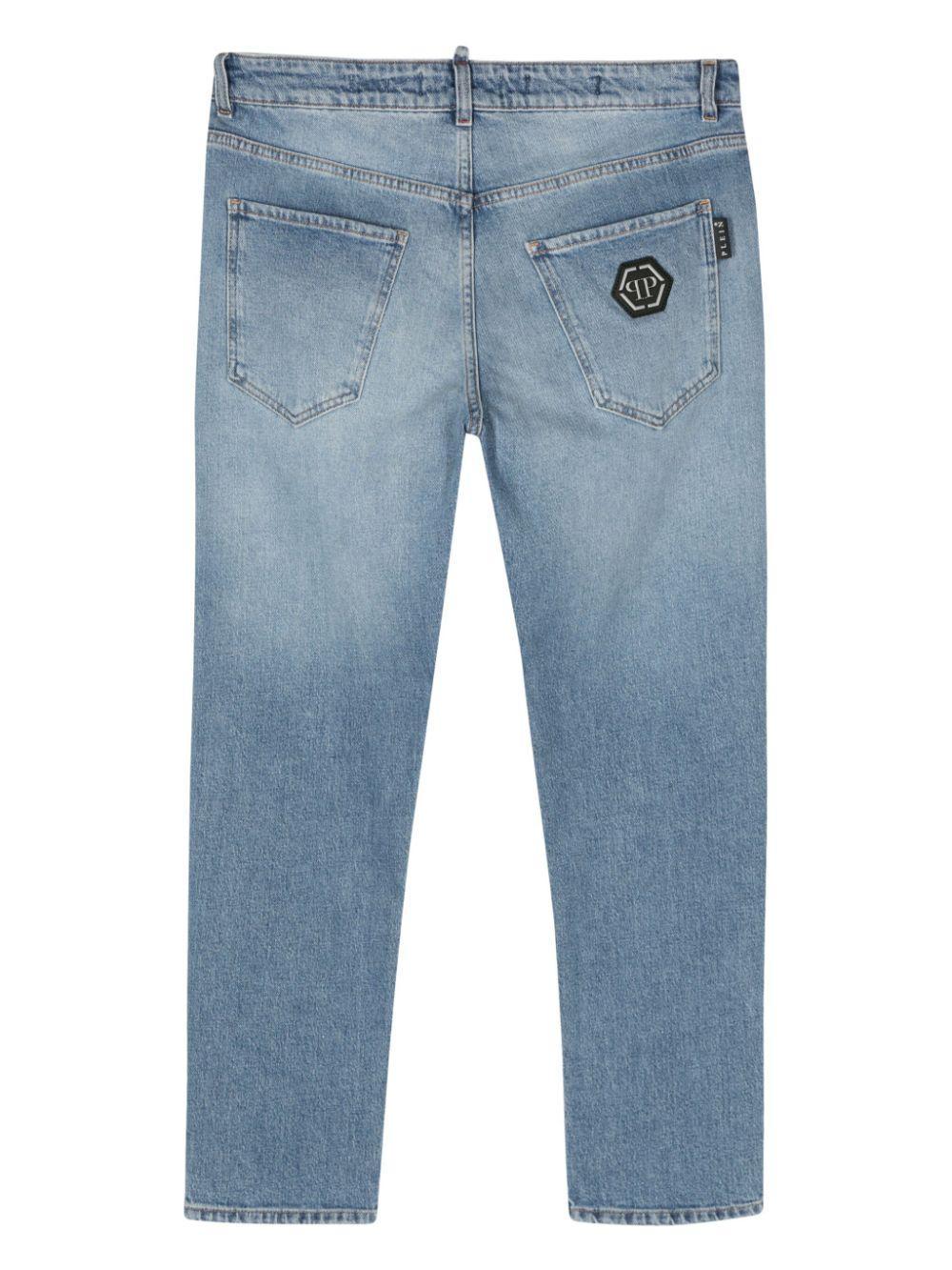 Detroit Fit Mid-rise Straight-leg Jeans In Blue Product Image