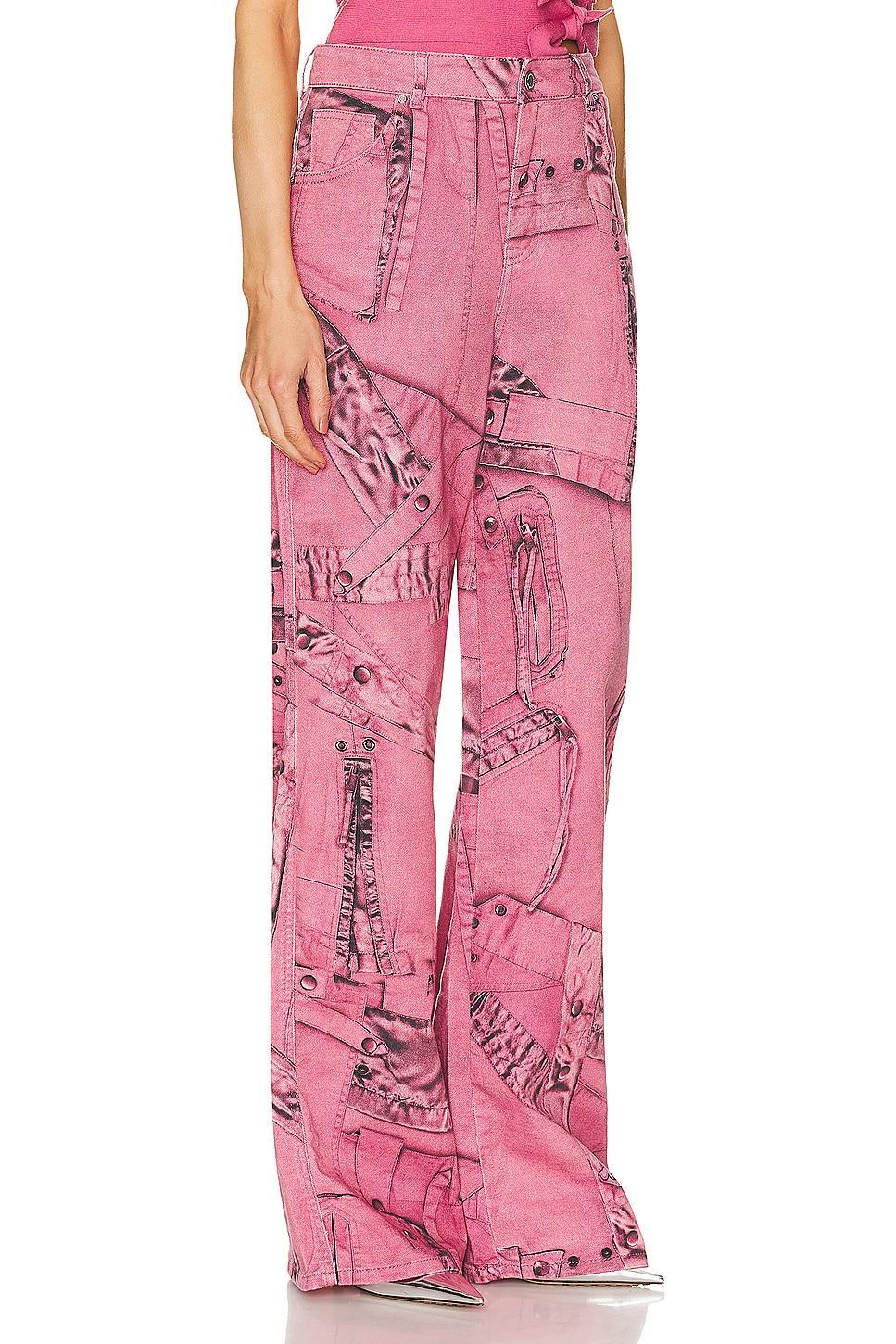 Blumarine J. Boyfriend St Pant in Pink Product Image