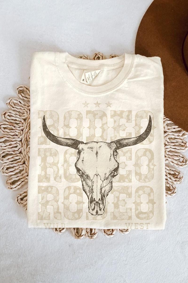 Rodeo Cow Skull Tee Product Image