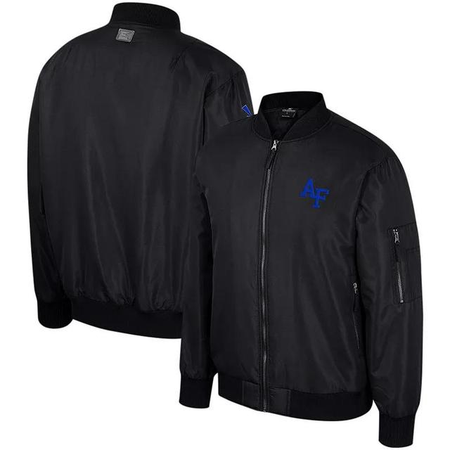 Mens Colosseum Black Air Force Falcons Full-Zip Bomber Jacket Product Image