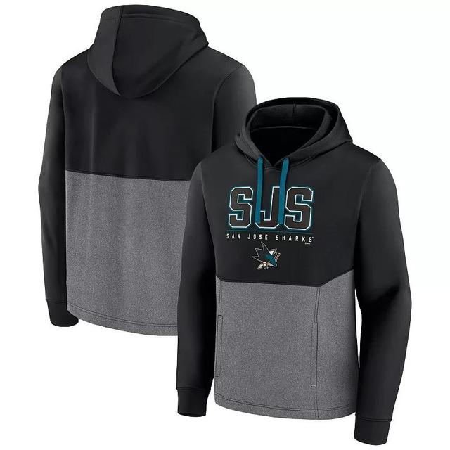 Mens Fanatics Branded Black San Jose Sharks Successful Tri-Blend Pullover Hoodie Product Image