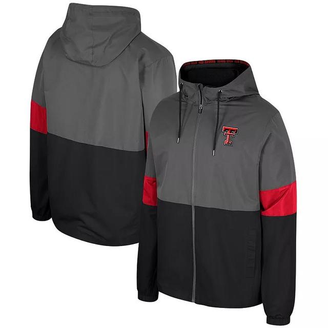 Mens Colosseum Charcoal Texas Tech Red Raiders Miles Full-Zip Jacket Product Image