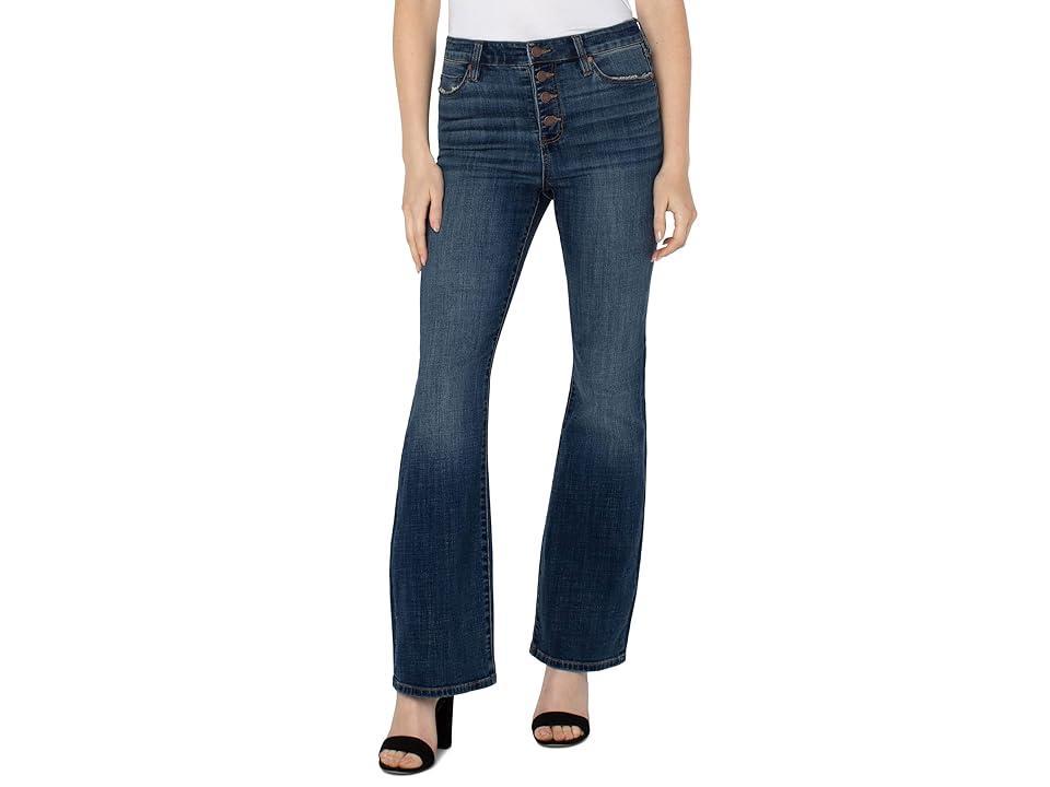 Liverpool Lucy High-Rise Exposed Button Fly Bootcut Jeans 32 in Missoula (Missoula) Women's Jeans Product Image