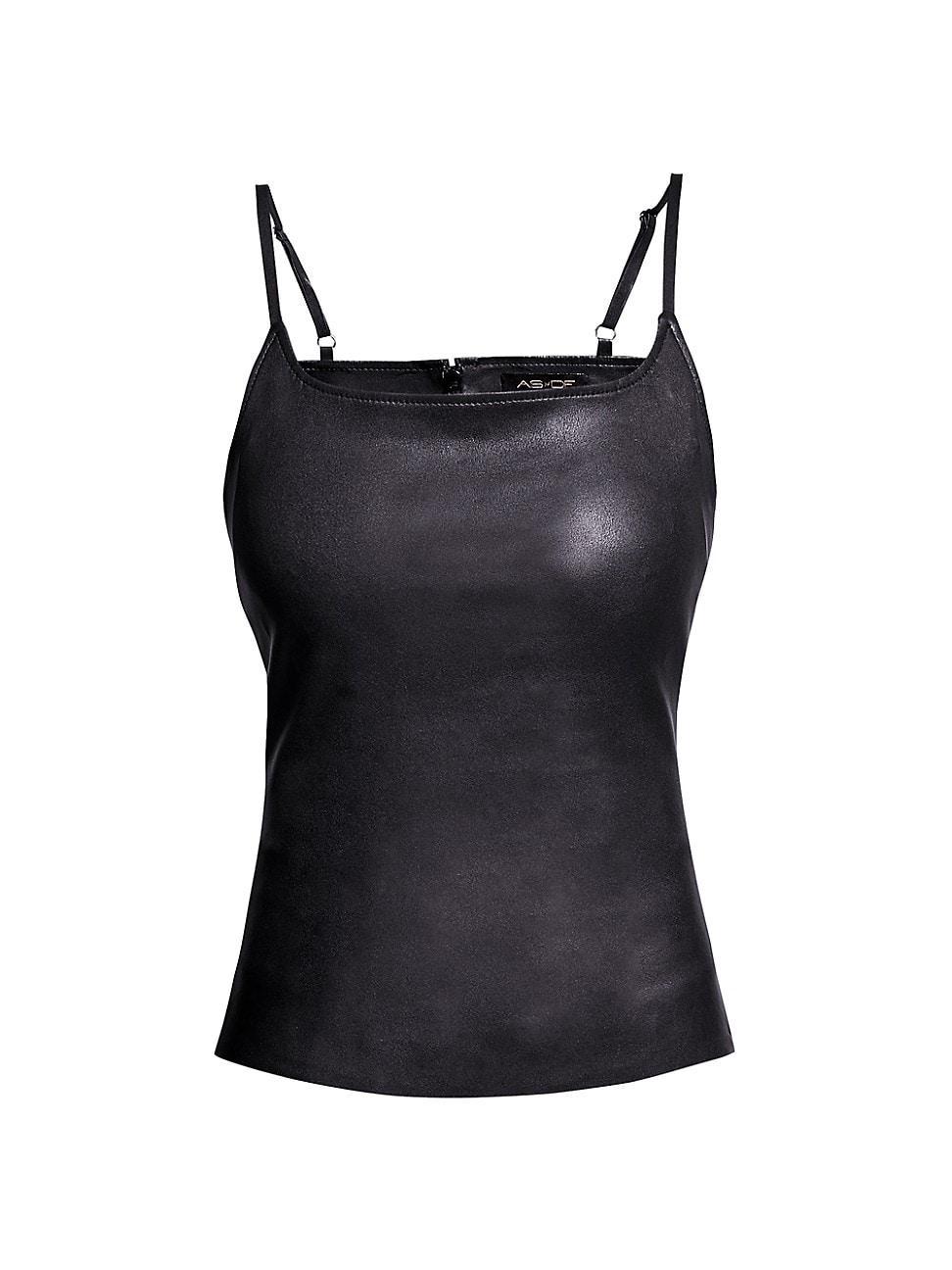 Womens Memphis Stretch Leather Tank Top Product Image