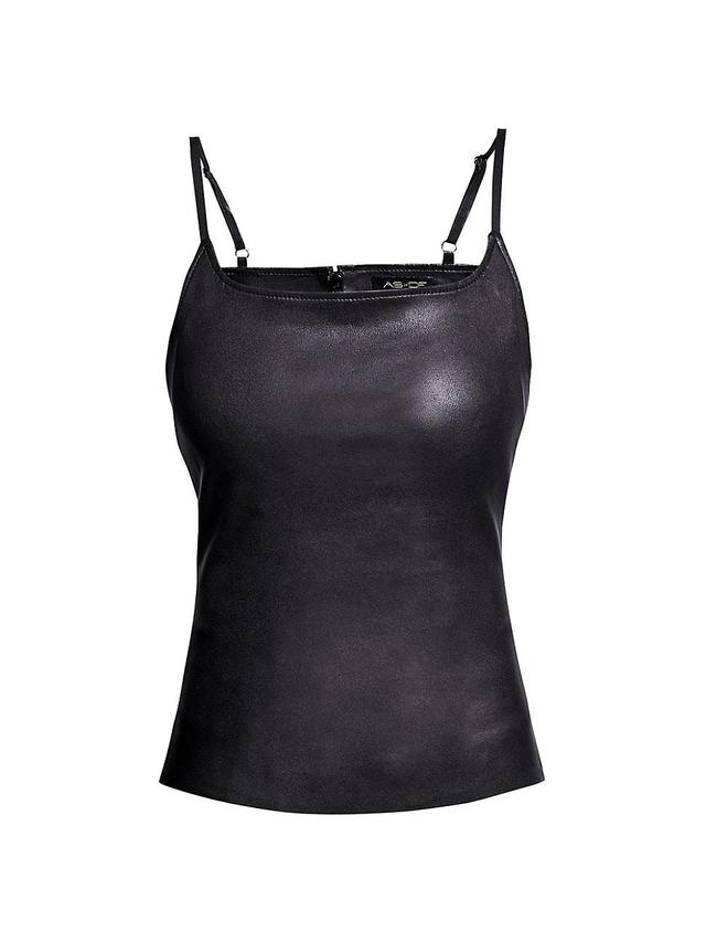 Womens Memphis Stretch Leather Tank Top Product Image