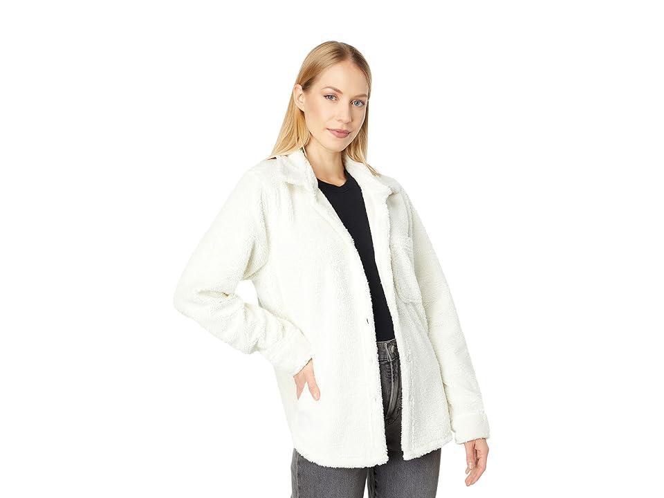 Dylan by True Grit Sherpa Shirt Jacket Shacket (Chalk) Women's Clothing Product Image