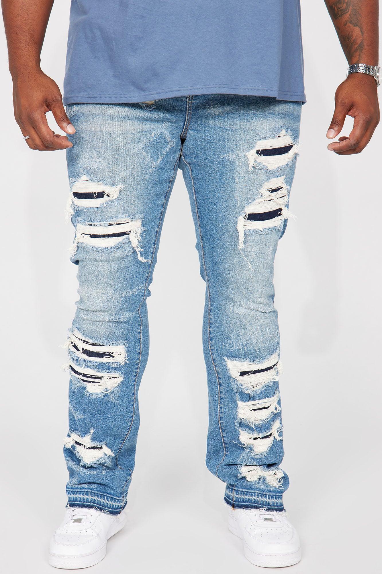 Cuff Me Stacked Skinny Flared Jeans - Medium Wash Product Image