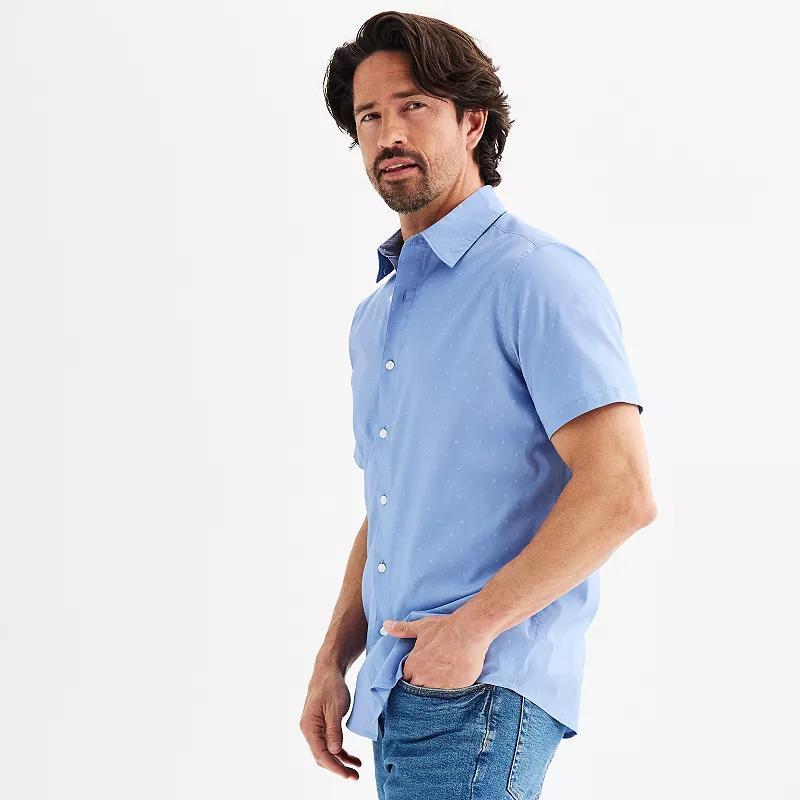 Mens Sonoma Goods For Life Short Sleeve Performance Button-Down Shirt Product Image