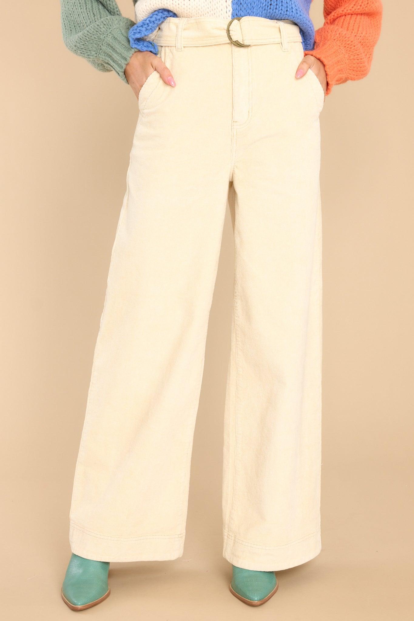 Thea Cord Cream Pants White product image