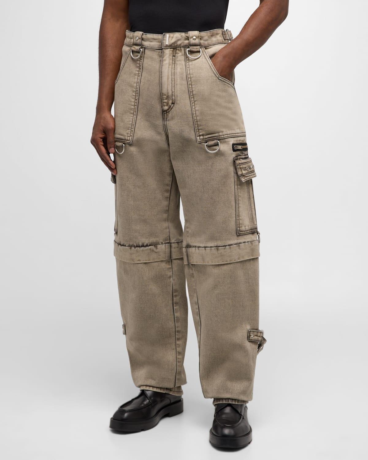 Mens Denim Detailed Hardware Pants Product Image