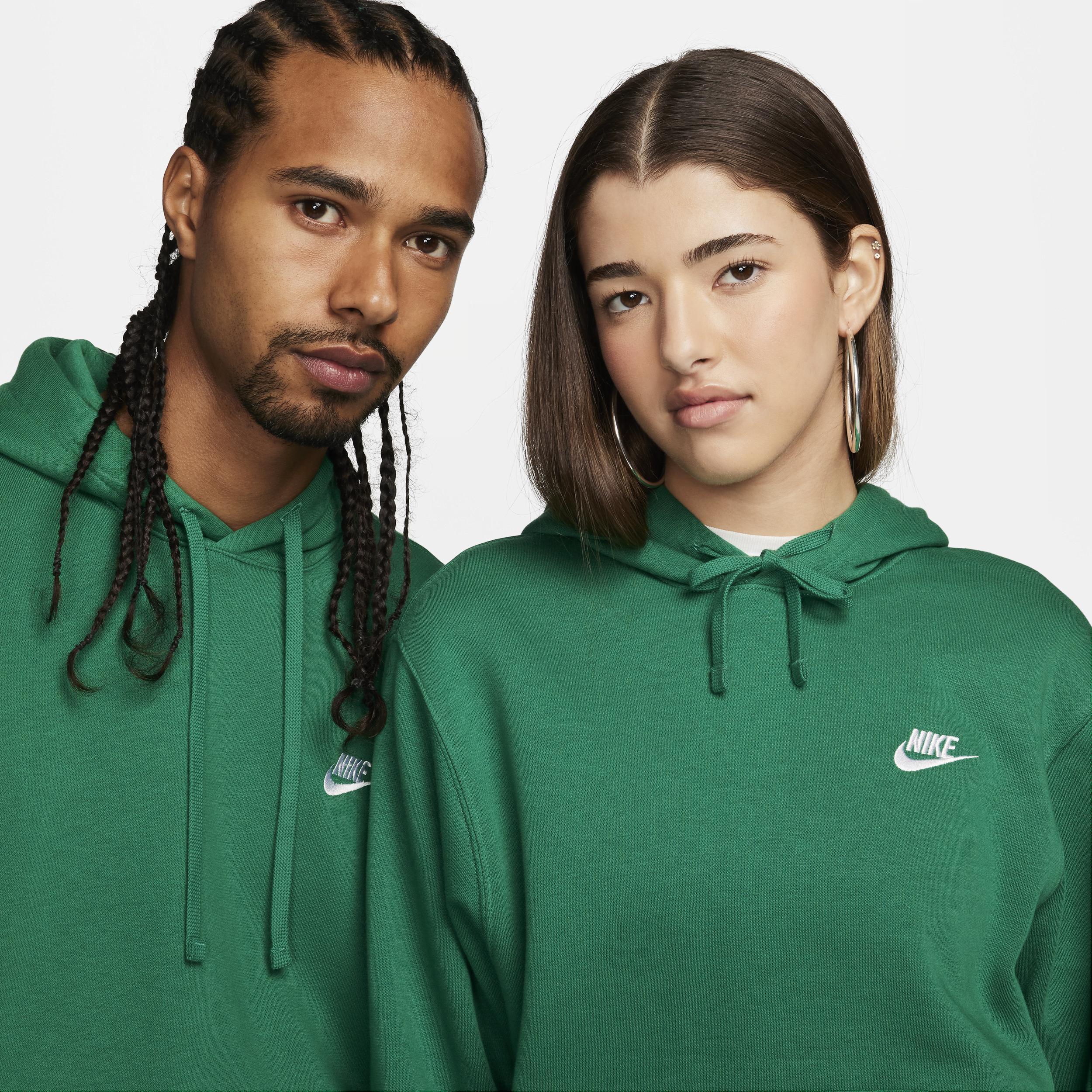 NIKE Club Hoodie In Green-white Product Image