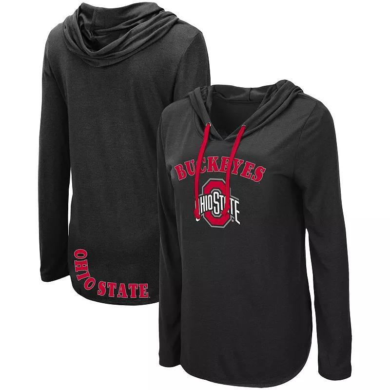 Womens Colosseum Ohio State Buckeyes My Lover Lightweight Hooded Long Sleeve T-Shirt Product Image