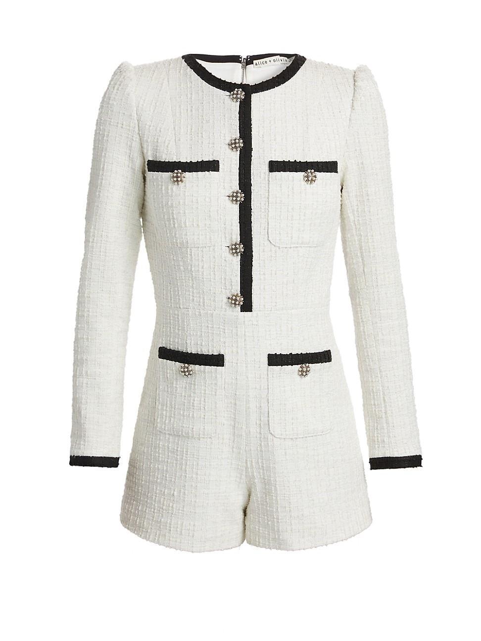 Womens Shiloh Tweed Long-Sleeve Romper Product Image