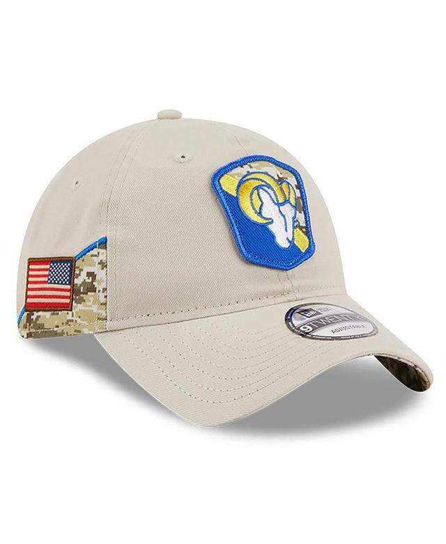 Mens New Era Stone Los Angeles Rams 2023 Salute To Service 9TWENTY Adjustable Hat Product Image