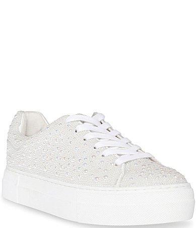 Betsey Johnson Sidny Crystal Pav Platform Sneaker Product Image