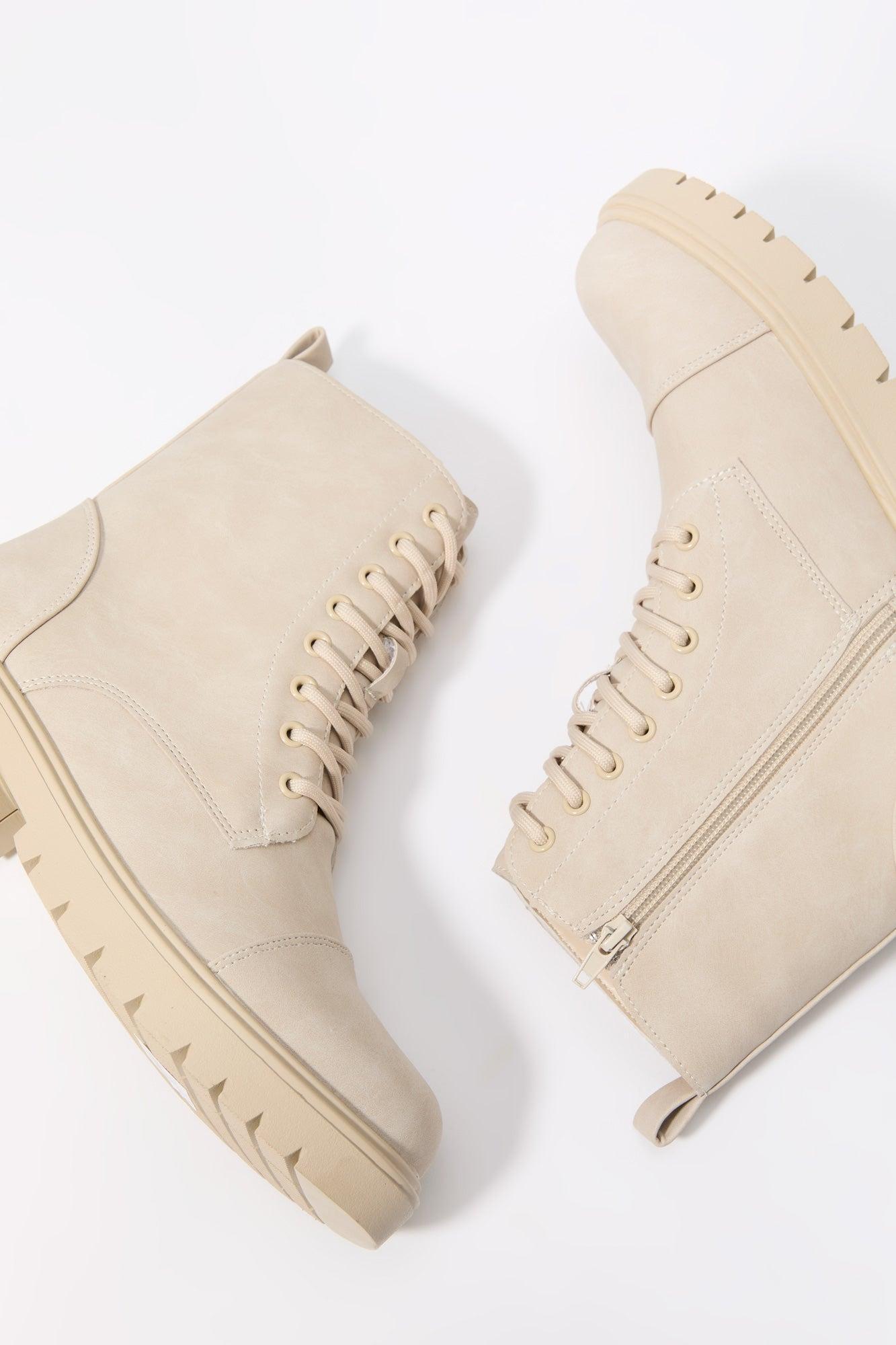 Faux Suede Lace Up Boot Female Product Image