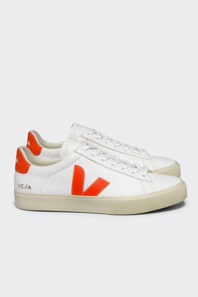 Veja Campo Sneaker - White and Orange Fluo Product Image