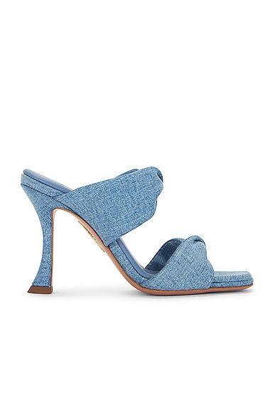 Aquazzura Twist 95 Sandal in Blue Product Image