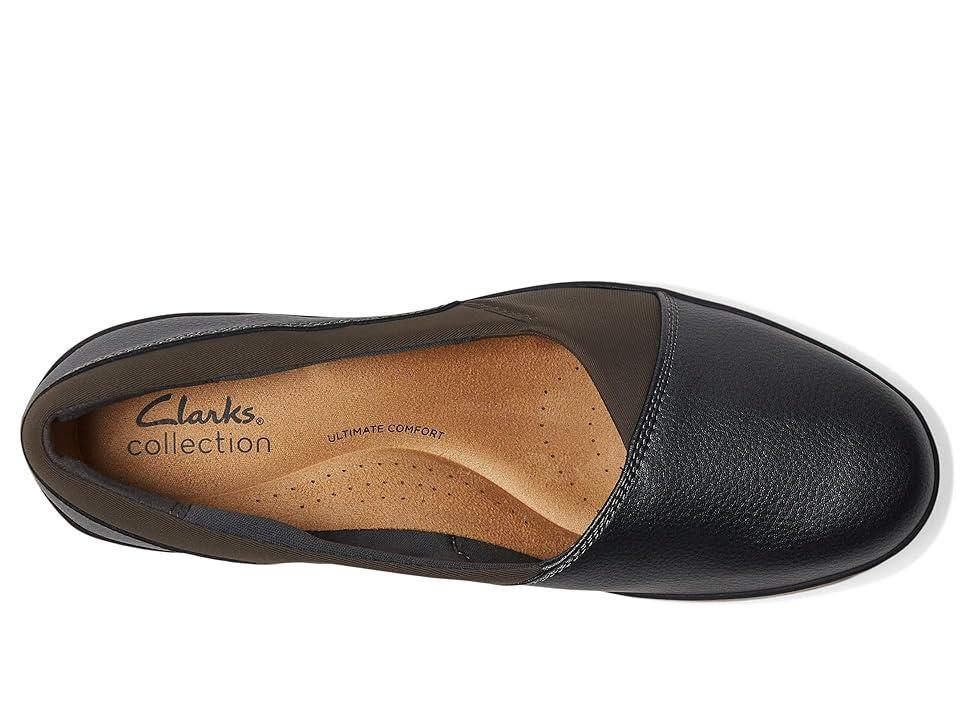 Clarks Suttyn Walk (Dark Metallic Leather) Women's Flat Shoes Product Image