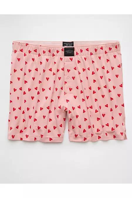 AEO Mens Valentines Day Hearts Slim Knit Ultra Soft Boxer Short Mens Product Image