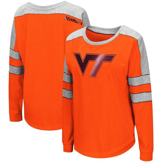 Womens Colosseum Virginia Tech Hokies Trey Dolman Long Sleeve T-Shirt Product Image