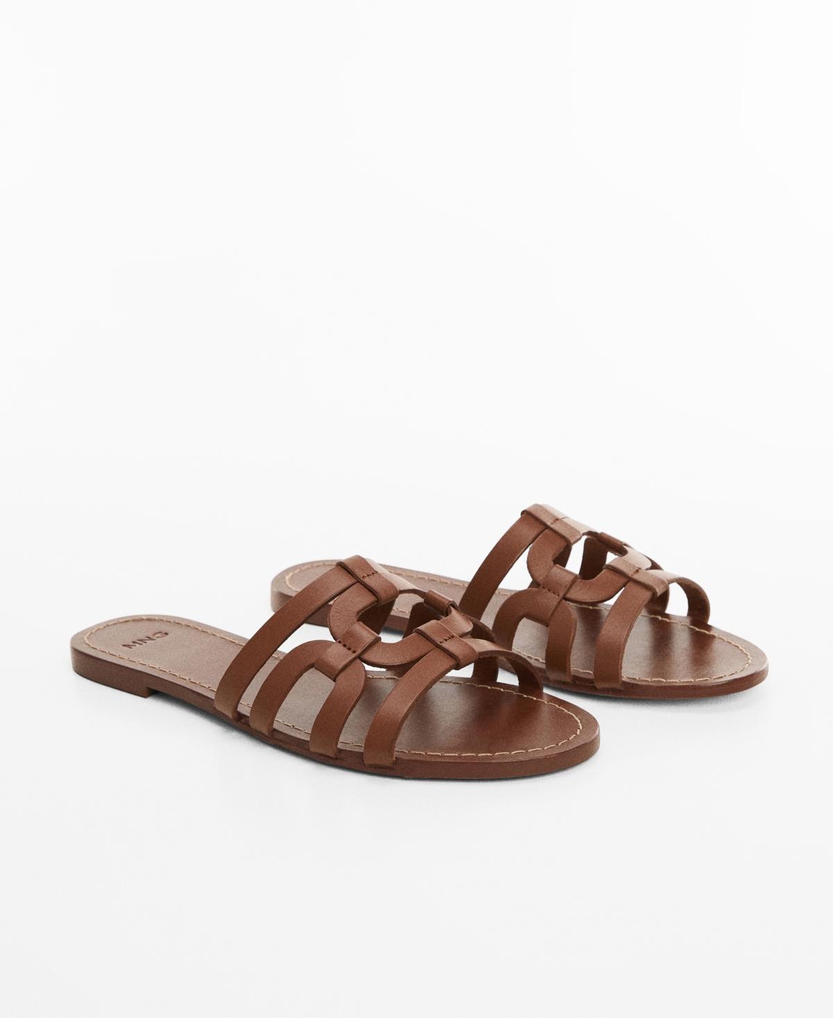 Mango Womens Leather Straps Sandals product image