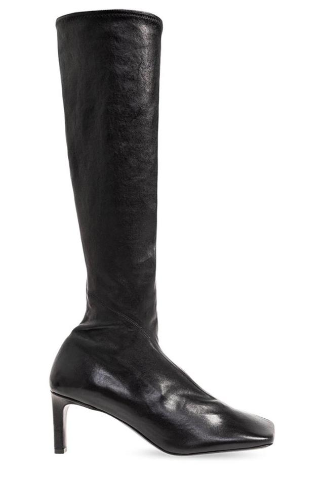 70mm Leather Knee Boots In Black Product Image