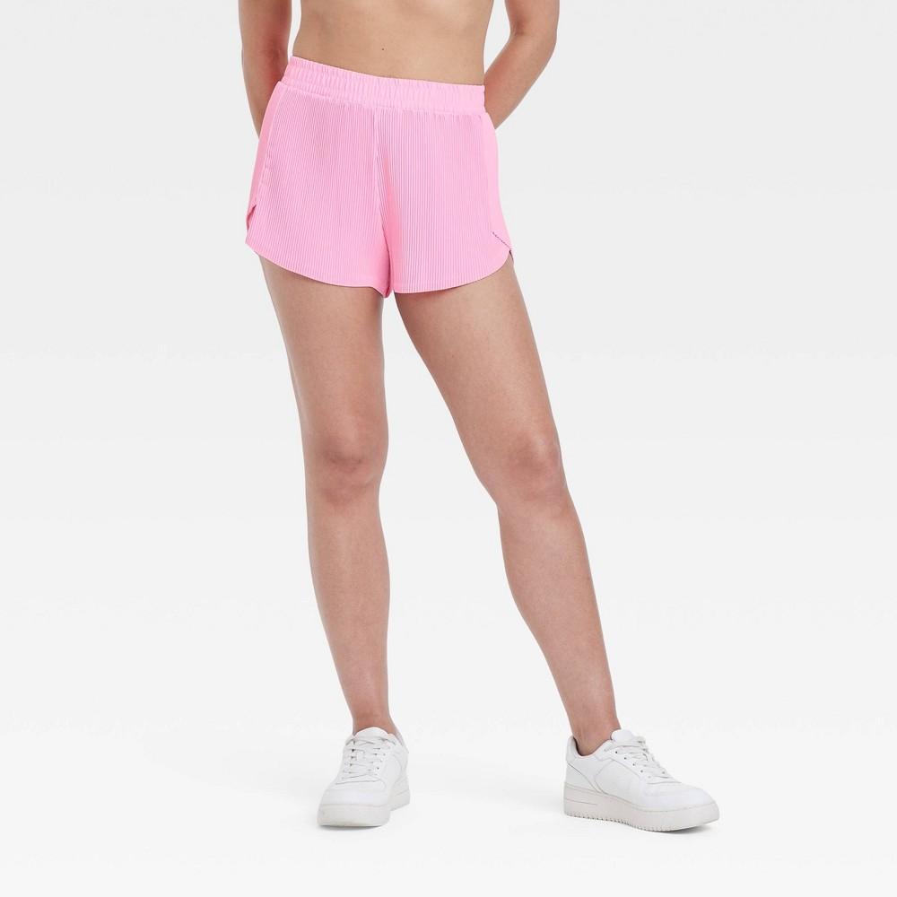 Womens Mid-Rise Micro-Pleated Shorts 2.5 - All In Motion XL product image