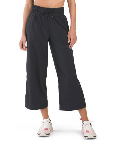 Side Stitched Wide Leg Ankle Pants for Women Product Image