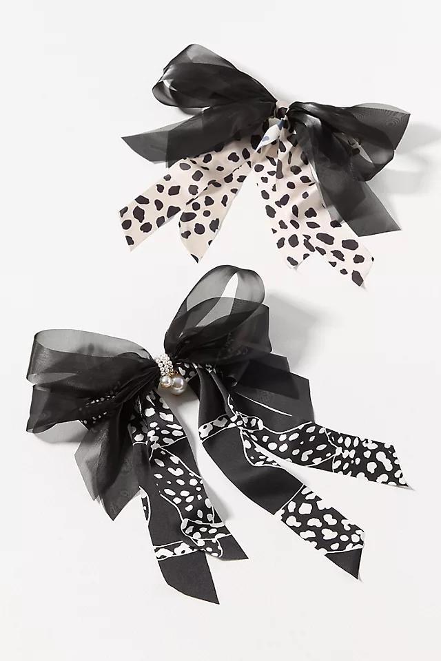 Animal Print Bow Barrettes, Set of 2 Product Image